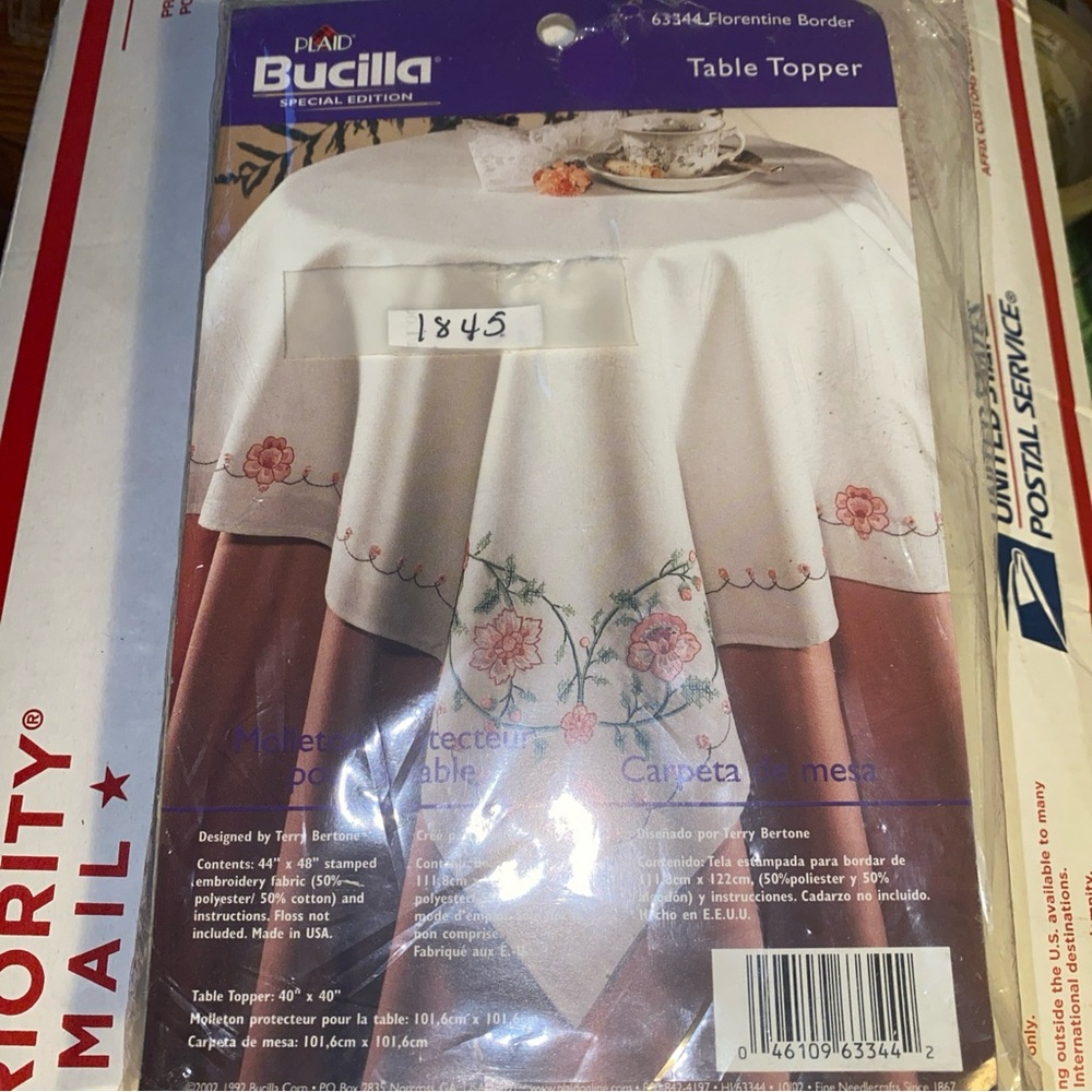 New Bucilla table topper to embroider
